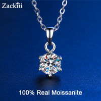 100 Real Moissanite Necklace 1CT 2CT 3CT VVS Lab Diamond Pendant Necklaces for Women Men Gift Sterling Silver Wedding Jewelry