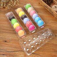 ◈✳✱ 5 PCS Macaron Box Transparent PET Dessert Pastry Packaging Boxes Birthday Holiday Gift Cake Display Dessert Decoration