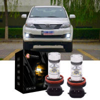 สำหรับ Toyota fortuner 2012 - 2015-2Pc 6000K สีขาวไฟหน้ารถมอเตอร์ไซค์แบบ LED ชุด9006ไฟตัดหมอกหลอดไฟไฟฉายติดศีรษะไฟหน้าสีขาว