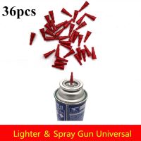 36Pcs Reusable Plastic Butane Nozzle Adapter Put On Cassette Gas Tank  Lighter &amp; Spray  Universal Gas Refill Head