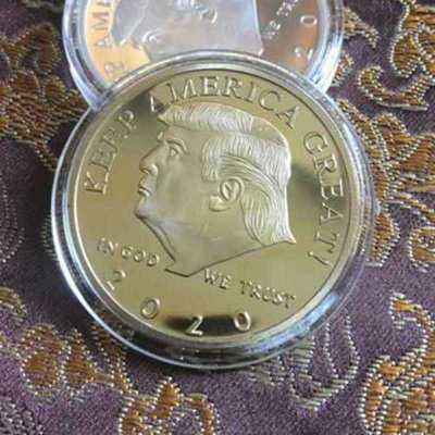เหรียญที่ระลึกนกอินทรีชุบเงิน2020ประธานาธิบดีโดนัลด์ทรัมป์สีทอง