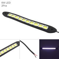 2Pcs 12V 10ไฟ LED ไฟวิ่งกลางวันแสงสีขาวกันน้ำ Auto Car DRL COB ขับรถหมอกโคมไฟสำหรับมอเตอร์ /Atv/suv