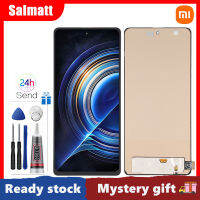 Salmatt อะไหล่จอแสดงผลสำหรับ Xiaomi POCO F4 GT 21121210G หน้าจอ LCD สัมผัสและตัวประกอบดิจิตอลสัมผัสกรอบกลางสำหรับ Xiaomi POCO F4 GT 21121210G LCD