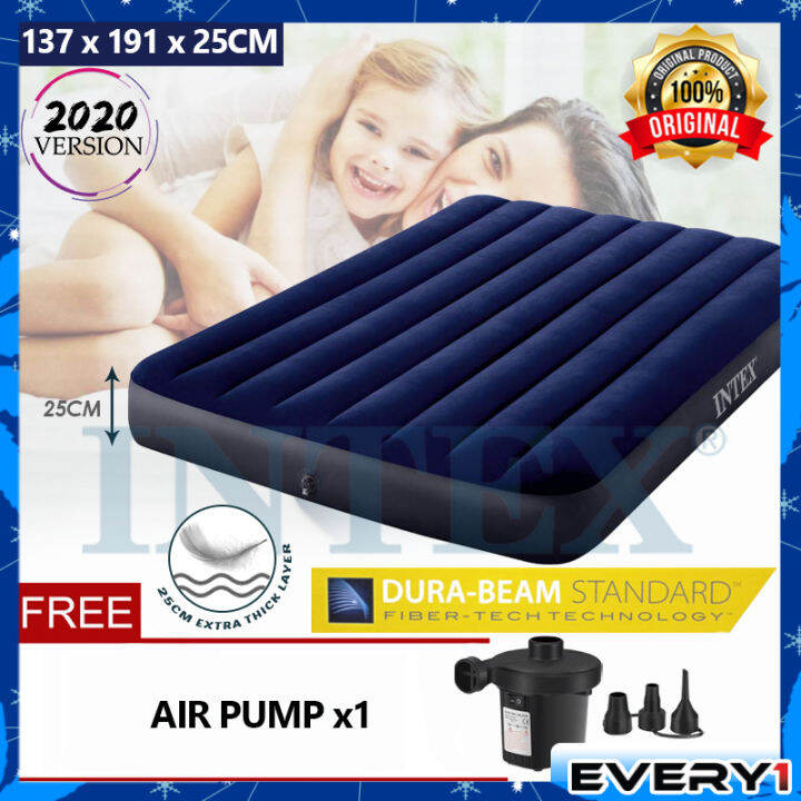 INTEX 64758 1.37 Meter Inflatable Air Bed Mattress Tilam Angin Double