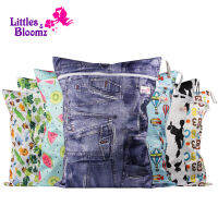 [Littles &amp; Bloomz] ล้างทำความสะอาดได้นำมาใช้ใหม่ผ้าอ้อมผ้าเปียกถุงผ้าอ้อมกันน้ำว่ายน้ำกีฬาท่องเที่ยวพกถุงขนาดใหญ่: 40X30cm