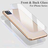 【 AN boutique 】 กระจกด้านหน้าด้านหลังสำหรับ iPhone 11 12 Pro Max X Xr 6 7 8 Plus SE 2020ตัวป้องกันหน้าจอ Full 13 Tempere Glass สำหรับ iPhone 11pro Xs Max