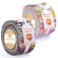 Dailylike 50pcs /roll 6x110cm Cotton Jelly Roll Strips Quilting Fabric For Patchwork Needlework Sewing Printed Doll Cloth Cleaning Tools