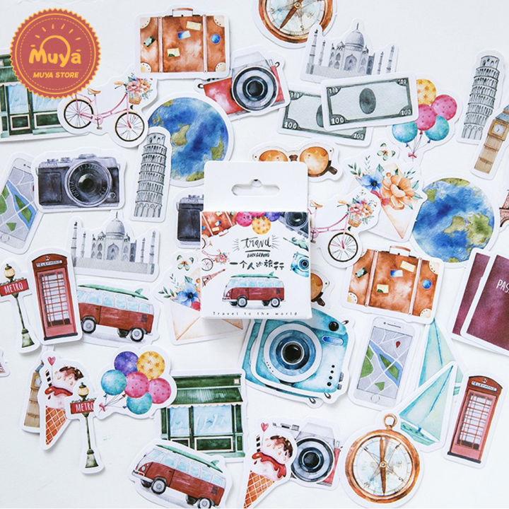 muya-46-pcs-box-vintage-travel-stickers-for-journal-cute-mini-stickers-diy-scrapbooking