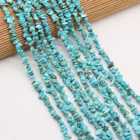 40cm Natural Blue Turquoises Stone Irregular Chips Gravel Loose Beads for Women Bracelet Jewelry Accessories Size 3x5-4x6mm