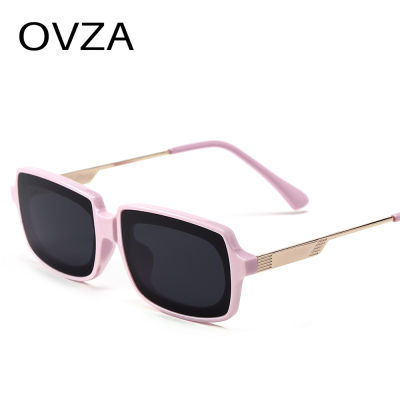 OVZA แฟชั่นแว่นตากันแดดผู้หญิง2022สี่เหลี่ยมผืนผ้าชายแว่นตา UV400เลนส์ S0076