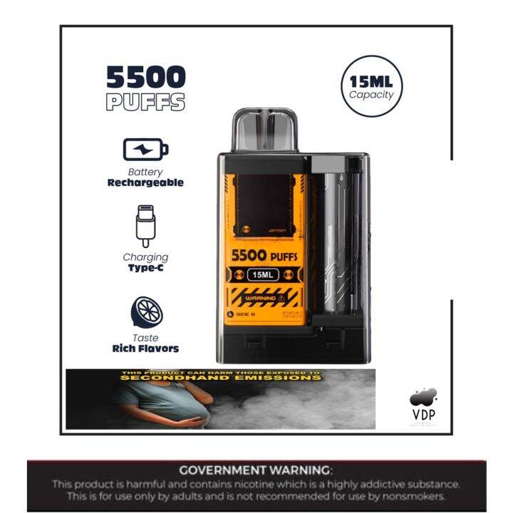 VAPENGIN 5500 Puff Disposable Pod RECHARGABLE TYPE C Vape Depot