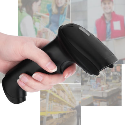 Mugast 2.4GHz Wireless Barcode Scanner Hand Held Bar Code Reader for iPhone / iPad / Android Phones / Windows 2.4GHz Wireless Transmission and USB Wired Transmission