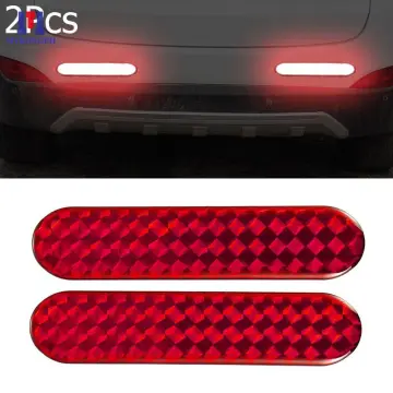 2pc Reflective Safety Warning Strip Car Door Bumper Reflector Stickers Decal