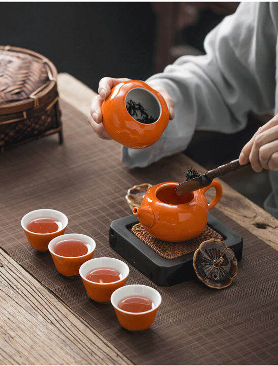 creative-ceramic-persimmon-tea-set-chinese-tea-set-tea-pot-tea-can-and-cups-for-business-gift-present-persimmon-everything-goes-well-kung-fu-black-tea-teaware