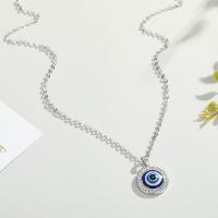 Ethnic Evil Eye Pendant Necklace Gold Silver Color Link Chain Necklace For Women Girls Turkey Jewerly Accessories Collier