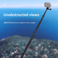 Telescoping 3เมตรไม้เซลฟี่คาร์บอนไฟเบอร์ปรับได้ไม้เซลฟี่เสาต่อขยายไม้เซลฟี่มือถือพร้อมตัวเปลี่ยนสกรู1/4นิ้วสำหรับ Insta360หนึ่ง X/ หนึ่ง X2/หนึ่งรอบ/X3กล้องแอคชั่นแคมเมรากล้องพาโนรามา