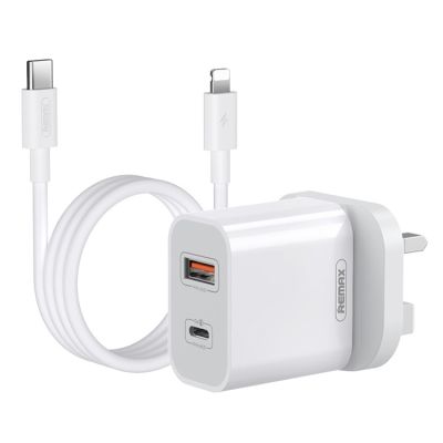 ชุดที่ชาร์จความเร็วสูงอินเทอร์เฟซสองทาง USB + USB-C/Type-C RP-U68 REMAX 20W ข้อมูลจำเพาะ: ปลั๊ก UK