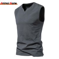 Mens Workout Tank Tops Athletic Training Gym Shirts Vest Cotton Sleeveless T-Shirt