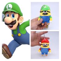 จี้ตุ๊กตาทหาร Mario ขนาดเล็ก สีแดง และสีเขียว สไตล์ญี่ปุ่น ของเล่นสําหรับเด็ก