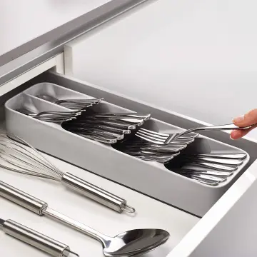 Kitchen Drawer Organizer Utensil Holder Cutlery Tray Dividers Chopstick  Fork Spoon Knives Separation Cabinet Kitchen Organizer