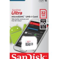 HOT SALE SanDisk MicroSDHC Ultra ความเร็ว 80MB/S ความจุ 32GB Class10 (SDSQUNS_032G_GN3MN) ##ทีวี กล่องรับสัญญาน กล่องทีวี กล่องดิจิตัล อิเล็แทรอนิกส์ เครื่องบันทึก กล้องวงจรปิด จานดาวเทียม AV HDMI