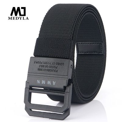 MEDYLA Casual Elastic Belt น้ำหนักเบาและโลหะฟรี POM Plastic Buckle Security Belt