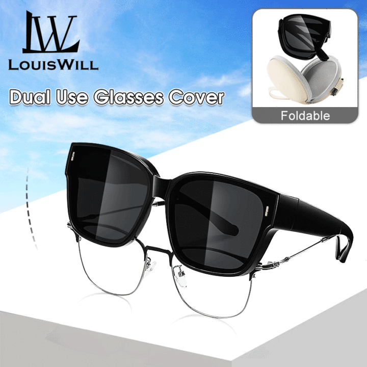 LouisWill wear over sunglasses Sunglasses Foldable Myopia Glasses Cover ...