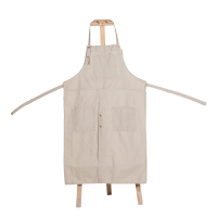 Pottery art apron adult canvas painting apron DIY ceramic sculpture mud-retaining overalls anti-oil and anti-fouling 137*64cm Aprons