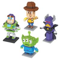 200-250Pcs Toy Story Building Blocks Figures Woody Buzz Lightyear Cartoon Mini Small Particles Assembled Block Model Toys Gifts