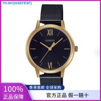 ✿﹉ GSEFESF Casio authentic pointer series milan strap black gold color contracted quartz watch male LTP - E157MGB - 1 b