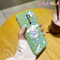 Jlingji เคสสำหรับ Xiaomi Mi POCO M2 Redmi 9เคสลายไอศกรีมมีความสุขเคสมือถือนิ่มบางลายขอบสี่เหลี่ยมด้านข้างเคสซิลิโคนนิ่มเคสป้องกันการกระแทก