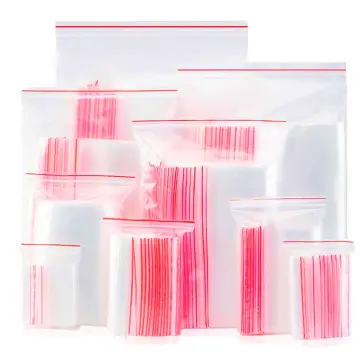 100Pcs Multisize Zip Lock Bag Transparent Poly Bag Reclosable