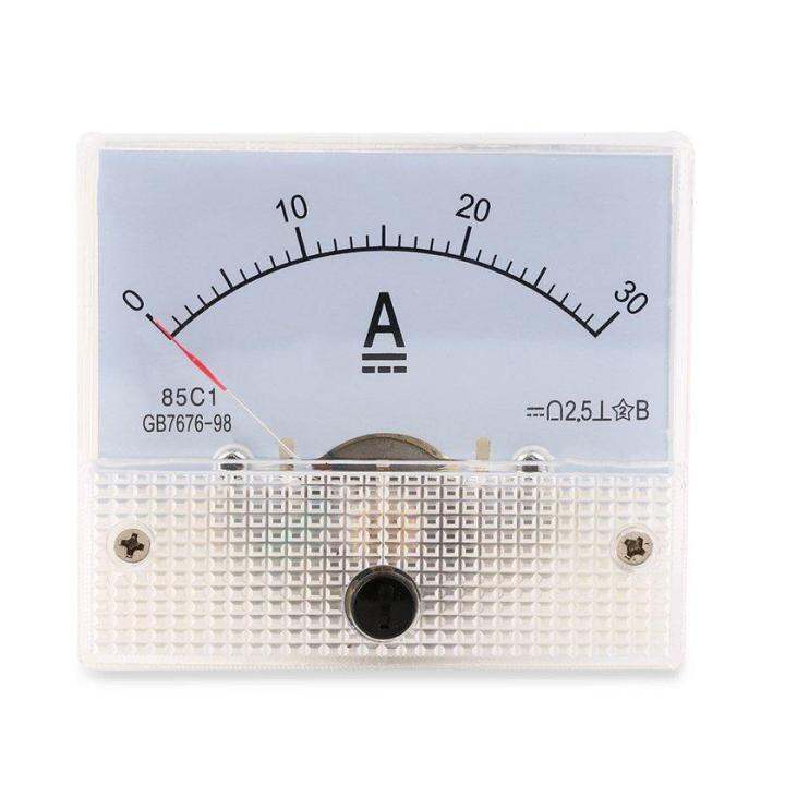 LALOVE DC 30A Analog Ammeter Panel 0-30A Current Meter Analog ...