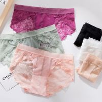 3pcs Sexy Lace Panties For Women Underwear Fashion Panty Lingerie Breathable Hollow Out Briefs Low-Rise