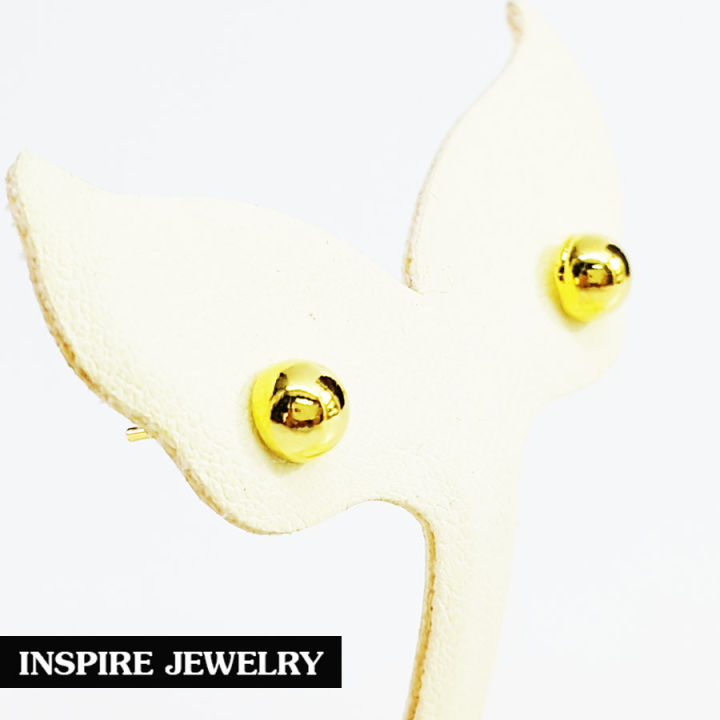 inspire-jewelry-ต่างหูดาวเดือน-ขนาด-8x8mm-น่ารักมาก-งานแบบร้านทอง-หุ้มทองแท้-24k-100