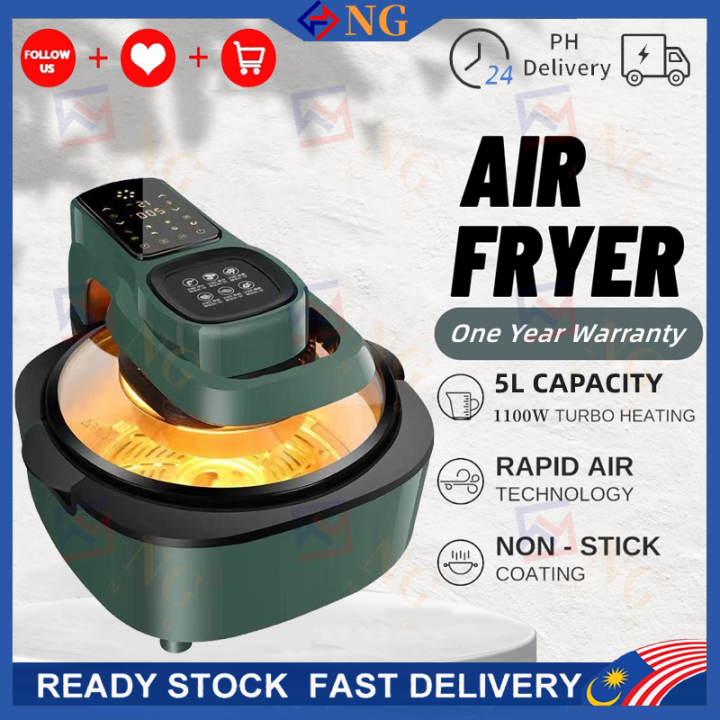 5L Air Fryer Visible Air Fry Pan Multifunctional Home New Oil Free