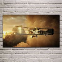 retro biplane aircraft Battlefield posters on the wall picture home living room decoration for bedroom KH303