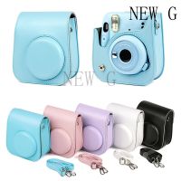 【NEW - G】PU หนังฟิล์มกระเป๋ากล้องซิลิโคนอ่อนสำหรับ Instax Mini 11เคสกล้องสำหรับ Fujifilm ฟิล์มโพลารอยด์พร้อมสายคล้องไหล่