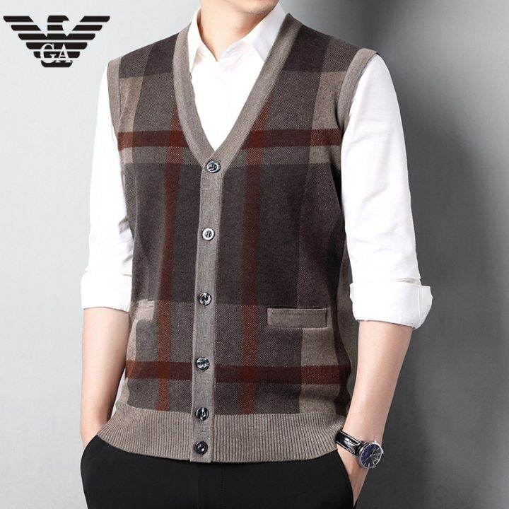 codtheresa-finger-mens-sleeveless-knitwear-autumn-fashion-casual-tops-plaid-style-sweater