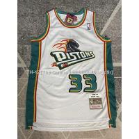 ๑◙☒ Boutique Classic New Style nba Grant Hill Jersey Embroidered Piston No. 33 Vintage Basketball Men Women Casual 993611