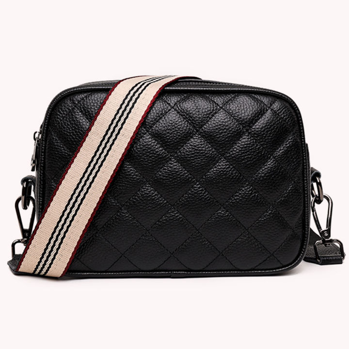 genuine-leather-ladies-messenger-bag-casual-rhombic-lattice-women-handbags-portable-double-layer-small-chain-strap-for-shopping-travel