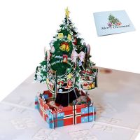 3D Pop Up Christmas Cards Novelty Fireplace Pattern Gift Postcard Merry Christmas Greeting Card Xmas New Year Gifts
