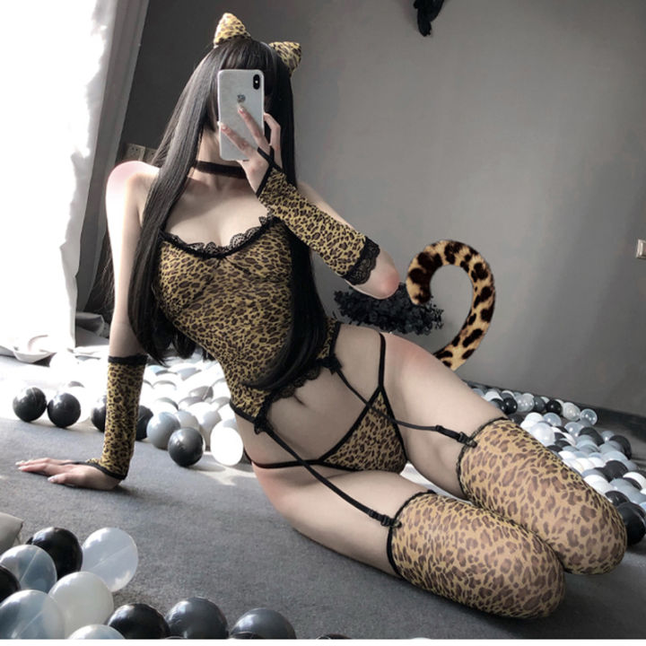 fancy-dress-headband-roleplay-uniform-sexy-cat-girl-uniform-temptation-leopard-print-cosplay-women-wild-animal-halloween-costume