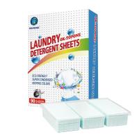 Laundry Sheets Detergent Eco Friendly Laundry Soap Long Lasting Scent Washing Sheets No Waste Stain Remover Liquid Less for Home Dorm Travel Camping 90 Sheets ideal