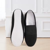 ETXTOVN all leather sole black white flat yoga teacher Fitness gymnastic ballet dancing shoes for children woman man