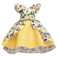 2022 Summer Formal Ball Gown Kids Dresses For Girls Elegant Princess Clothing Childrens Costumes Wedding Party Vestidos 4-10Y  by Hs2023