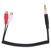 《Miss you electronic》6.35Mm ToAdapter ปลอกยางยืดหยุ่น Coild Spring 6.35Mm ToY CableTransmission For Microphone For DVDMicrophone Accessories