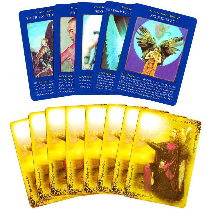 archangel-michael-oracle-บัตรเด็คเสี่ยงทาย-พร้อมหนังสือคู่มือกระดาษ-ขนาดมาตรฐาน12x8-3ซม-44ไพ่ทาโรต์และคู่มือ-การทำนายเวอร์ชั่นภาษาอังกฤษ-ไพ่ยิปซี-ไพ่ออราเคิล-ไพ่ยิบซี-ไพ่ทาโร่-ไพ่ดูดวง-ไพ่ทาโรต์-oracl