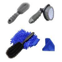 3X Car Wheel Cleanning BrushWheel And Component Brush amp; 2 Pcs Car Wheel Cleaning Brushes Rim Tire Cleaner