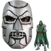 Dr Doom Mask คอสเพลย์ซูเปอร์ฮีโร่หมวกนิรภัยยาง Seluruh Wajah แฟชั่นแถบสวมหัวแบบเย็นคอสตูมงานปาร์ตี้สวมหน้ากากฮาโลวีน